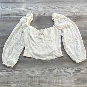 Wilfred Elegant White Puff Sleeve Top